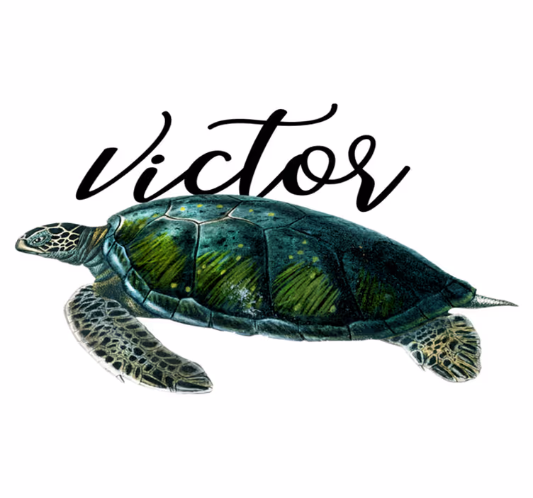 Vinyl teppich tiere mit anpassbarem schildkröten design - TenStickers