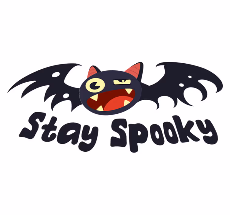 Vinyl teppich halloween bleib gruselig fledermaus - TenStickers