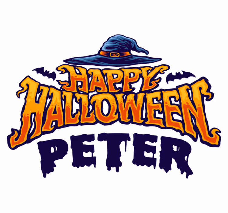 Vinyl teppich halloween personalisiert frohes fest - TenStickers