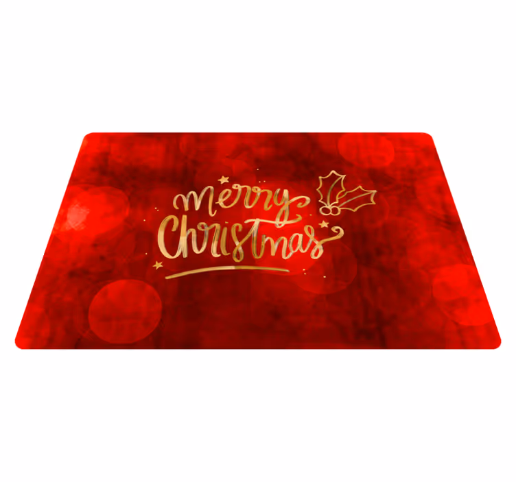 Vinyl teppich weihnachten frohe weihnachten in rot - TenStickers