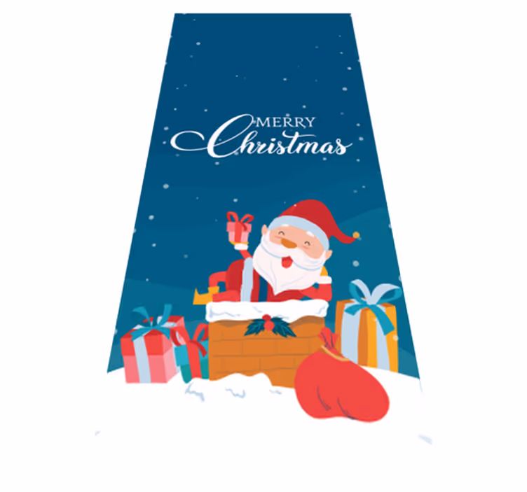 Vinyl teppich weihnachten frohe weihnachten mit santa - TenStickers