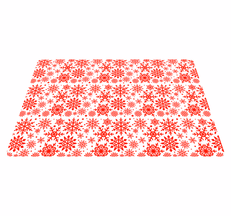 Vinyl teppich weihnachten rote schneeflocken laptop - TenStickers