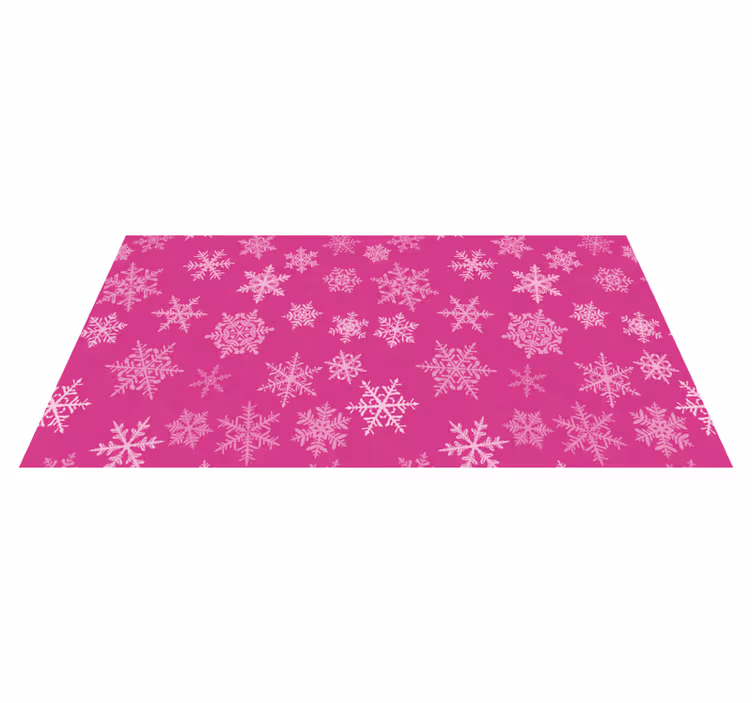Vinyl teppich weihnachten schneeflockenmuster overlay - TenStickers
