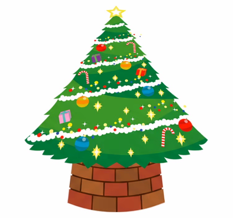 Vinyl teppich weihnachten tannenbaum - TenStickers