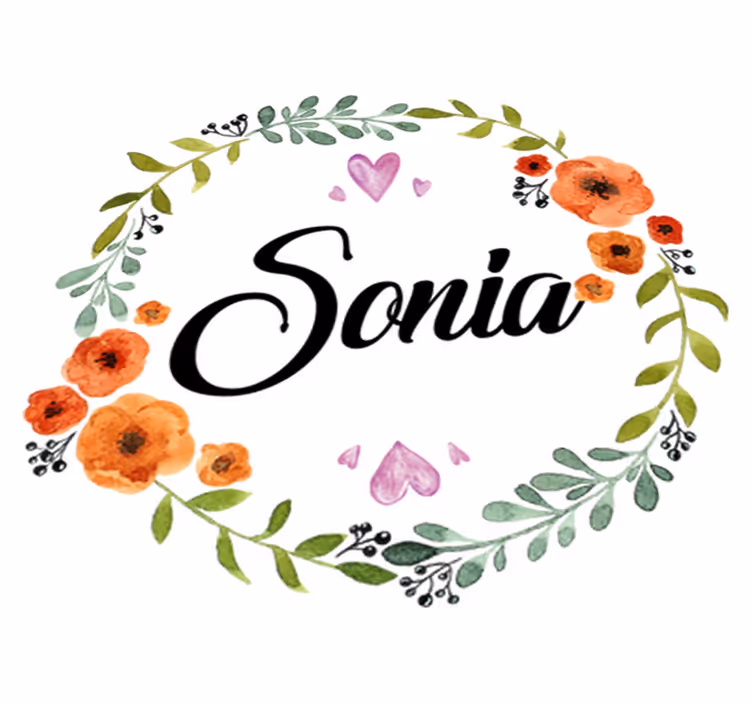 Vinyl teppich blumen individuell gestaltbare krone - TenStickers