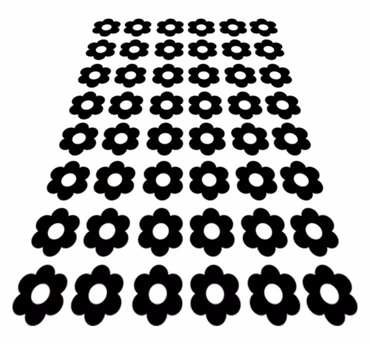 Vinyl teppich blumen mit blumenstickern - TenStickers