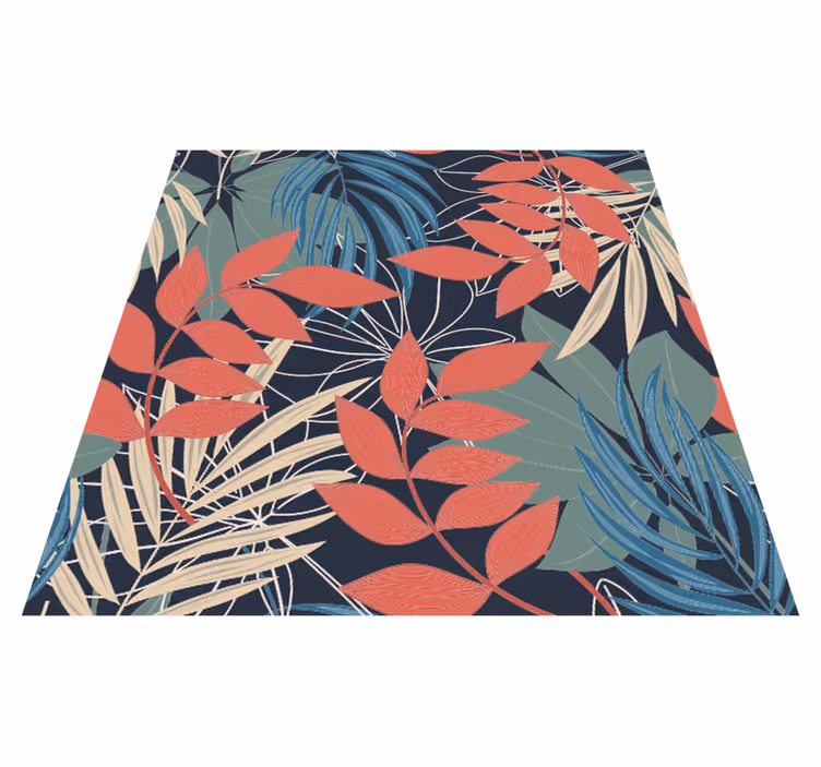 Vinyl teppich blumen modernes elegantes blumenmuster - TenStickers