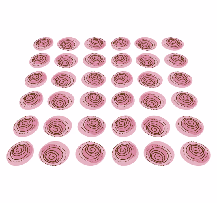 Vinyl teppich blumen in pinkem blumenmuster - TenStickers