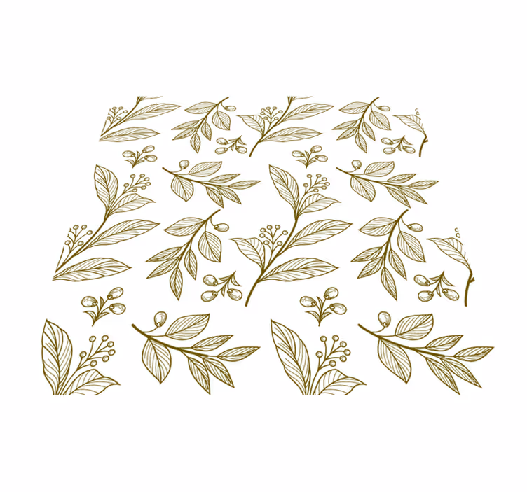 Vinyl teppich blumen mit botanischem blattdesign - TenStickers