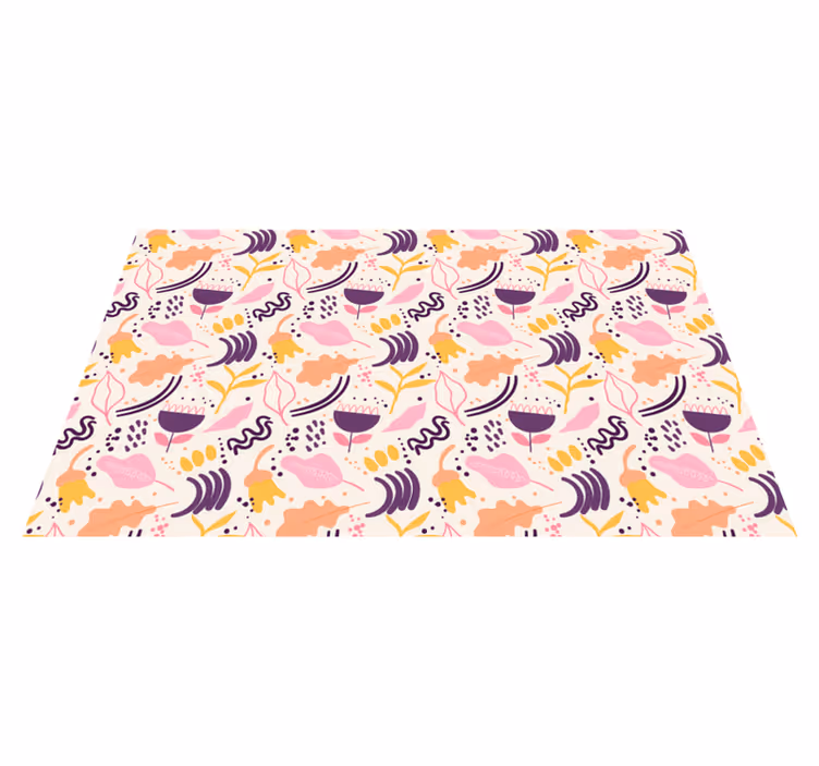 Vinyl teppich blumen lebendige blumeneinspiration - TenStickers