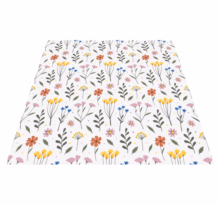 Vinyl teppich blumen buntes blumenmuster garten - TenStickers