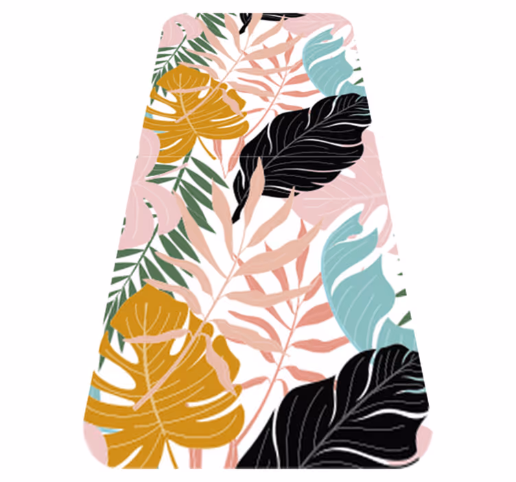 Vinyl teppich blumen farbenfrohes abstraktes muster - TenStickers