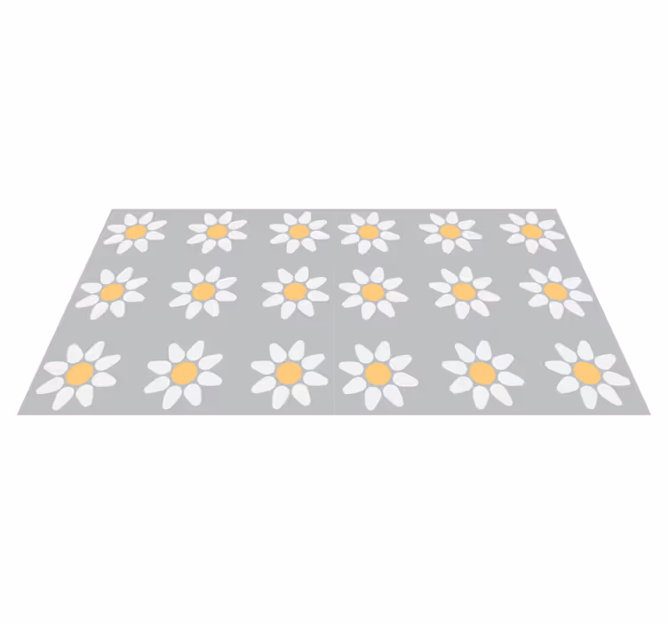 Vinyl teppich blumen gänseblümchen muster - TenStickers