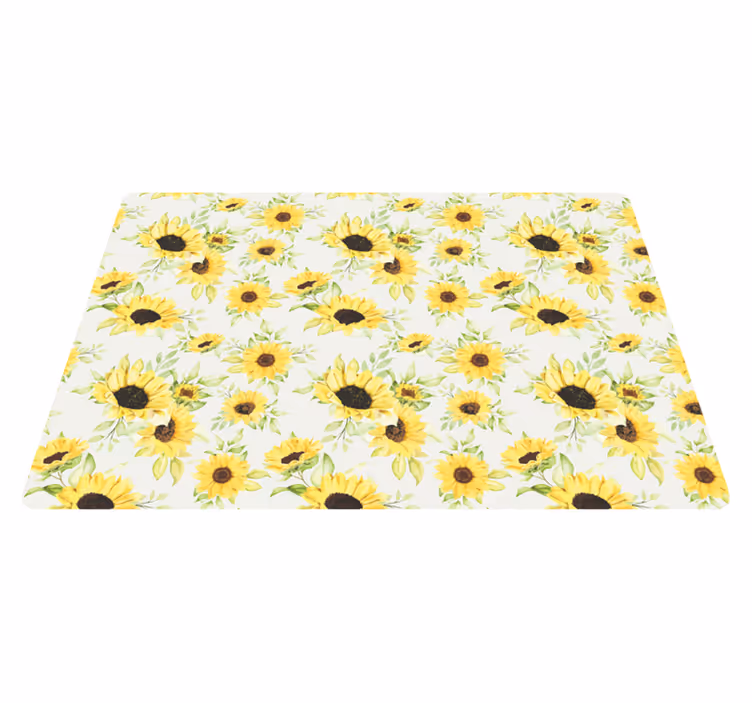 Vinyl teppich blumen mit schönem nahtlosem aquarellmuster - TenStickers