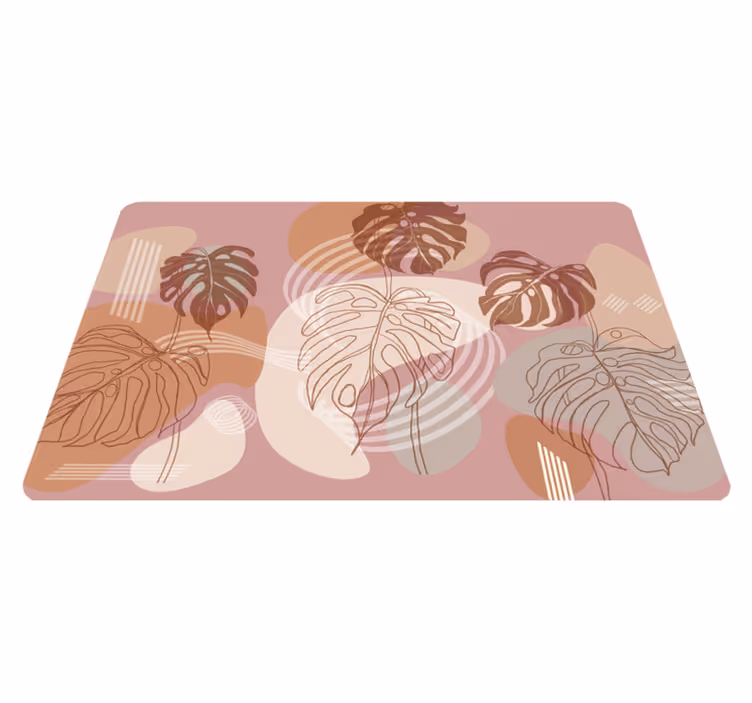 Vinyl teppich blumen mit fortlaufendem blättermotiv - TenStickers