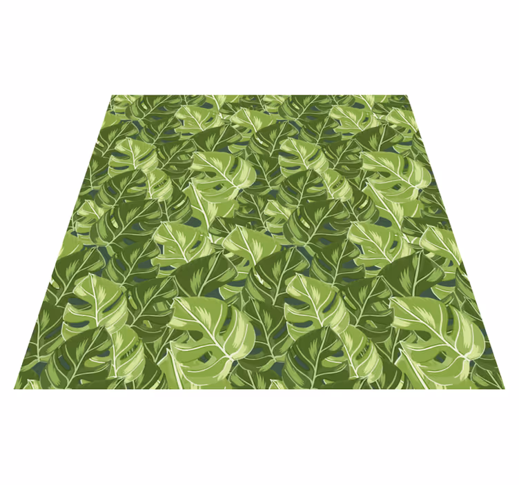 Vinyl teppich blumen im monstera pflanzen design - TenStickers