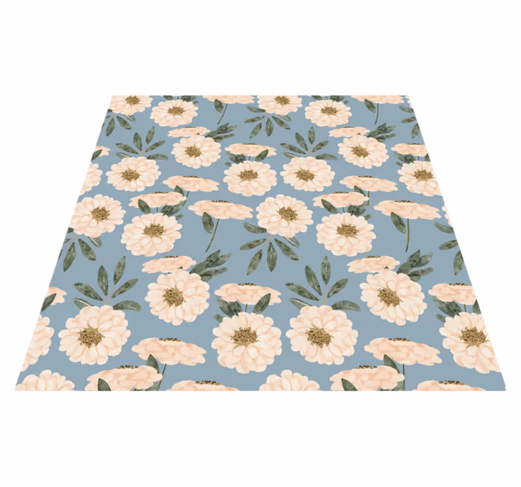 Vinyl teppich blumen mit exotischer farbauswahl - TenStickers