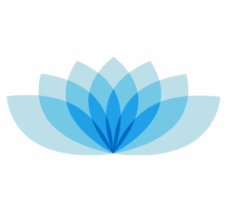 Vinyl teppich blumen einfarbig lotusblume - TenStickers