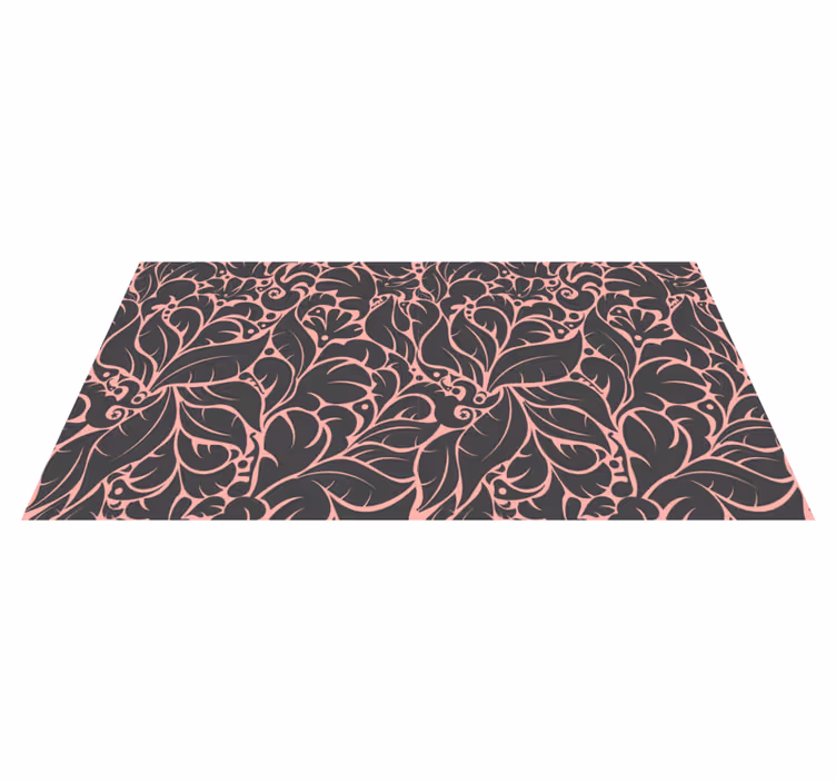 Vinyl teppich blumen im floralen vintage-muster - TenStickers