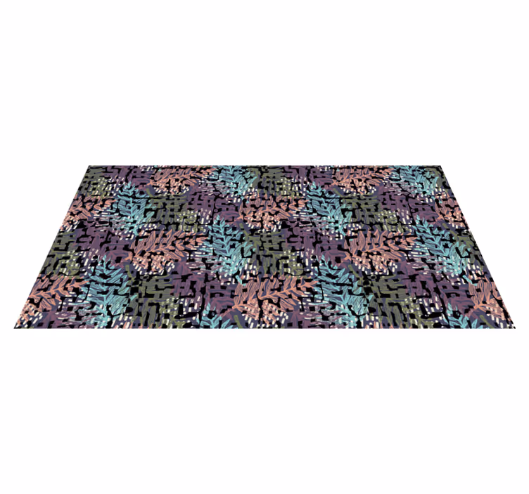 Vinyl teppich blumen farbenfrohe originelle flora - TenStickers