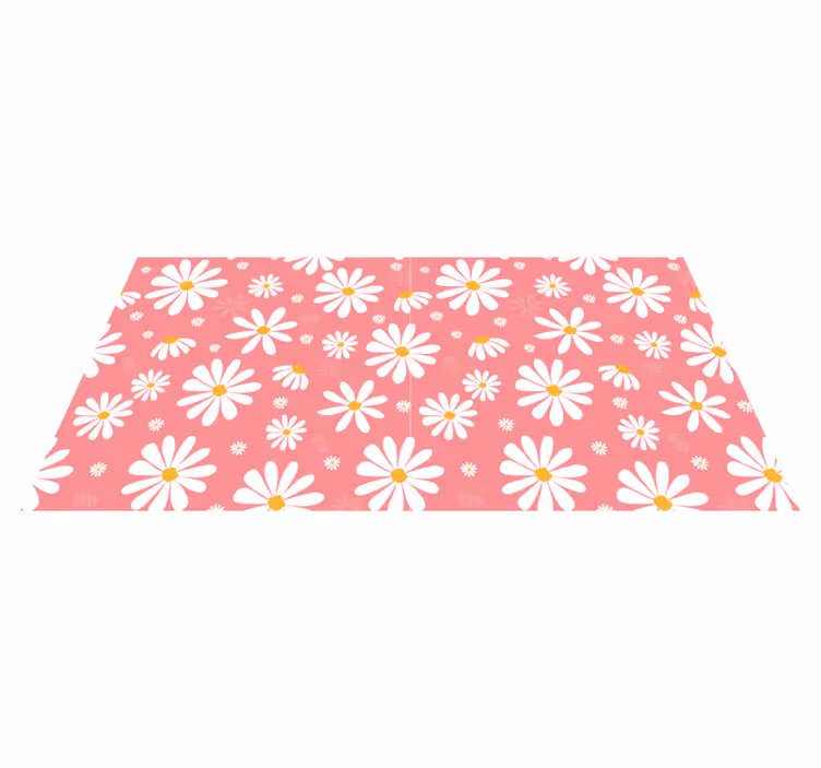 Vinyl teppich blumen mit vintage gänseblümchen - TenStickers