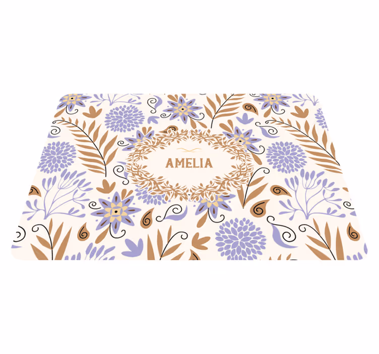 Vinyl teppich blumen handgemaltes vintage blumenmuster - TenStickers