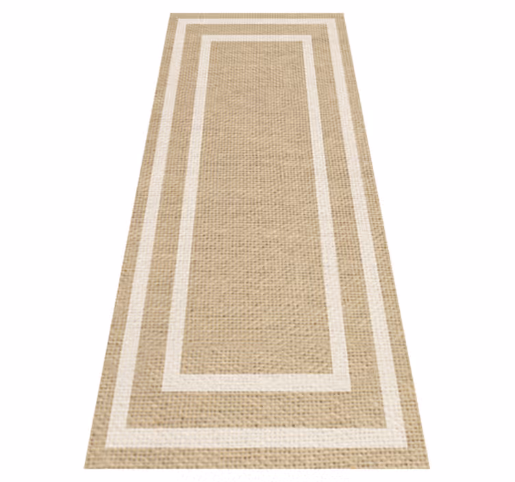 Vinyl teppich minimalistisch natürliche gewebte beige-textur - TenStickers