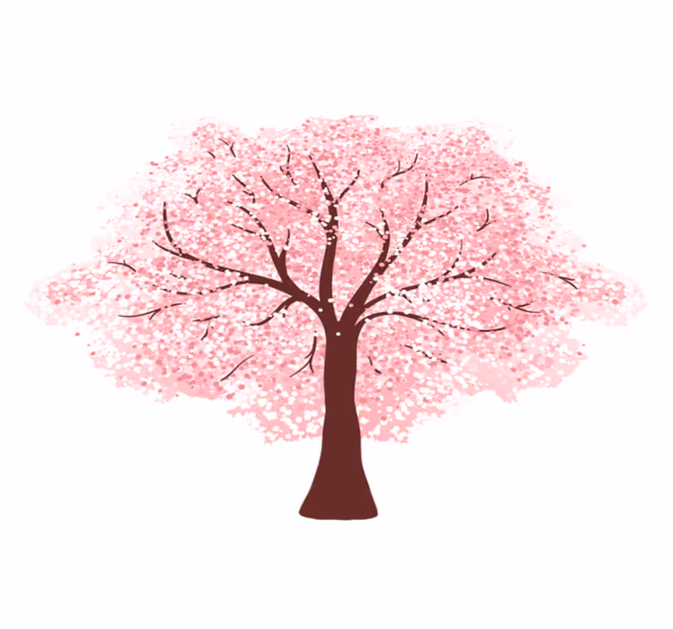 Vinyl teppich blumen kirschbaum in blüte - TenStickers