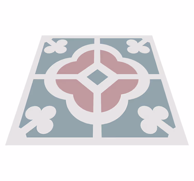 Vinyl teppich küche im floralen hydraulischen design - TenStickers