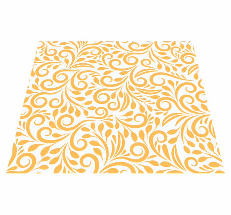 Vinyl teppich küche mit gelben polenblumen - TenStickers