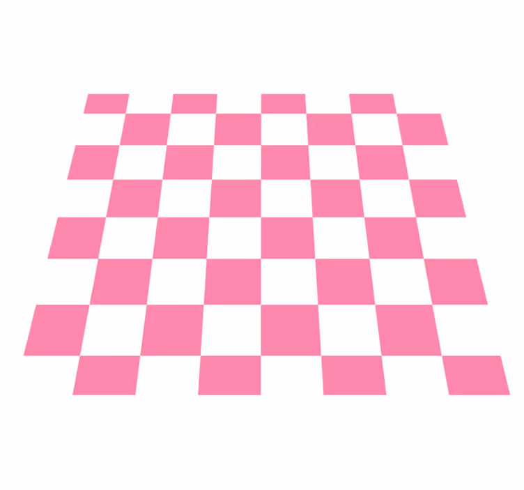 Vinyl teppich küche in pink kariert - TenStickers
