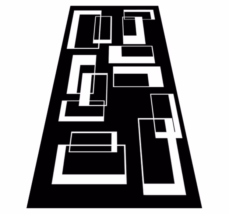 Vinyl teppich bad minimalistische rechtecke - TenStickers