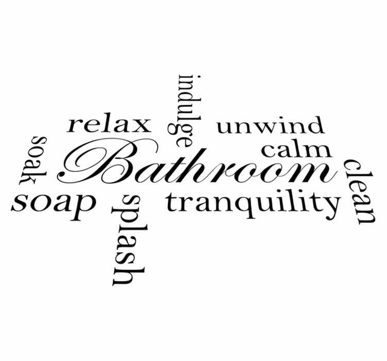 Vinyl teppich bad entspannende badezimmerworte - TenStickers