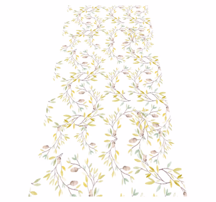 Vinyl teppich blumen mit originalem aquarellmuster - TenStickers