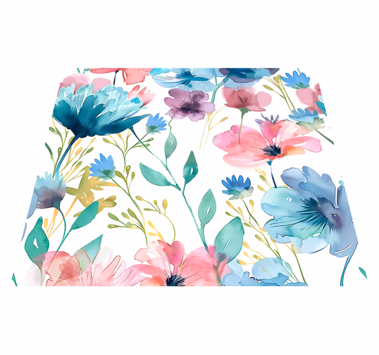 Vinyl teppich blumen sommerwiesenblumen - TenStickers