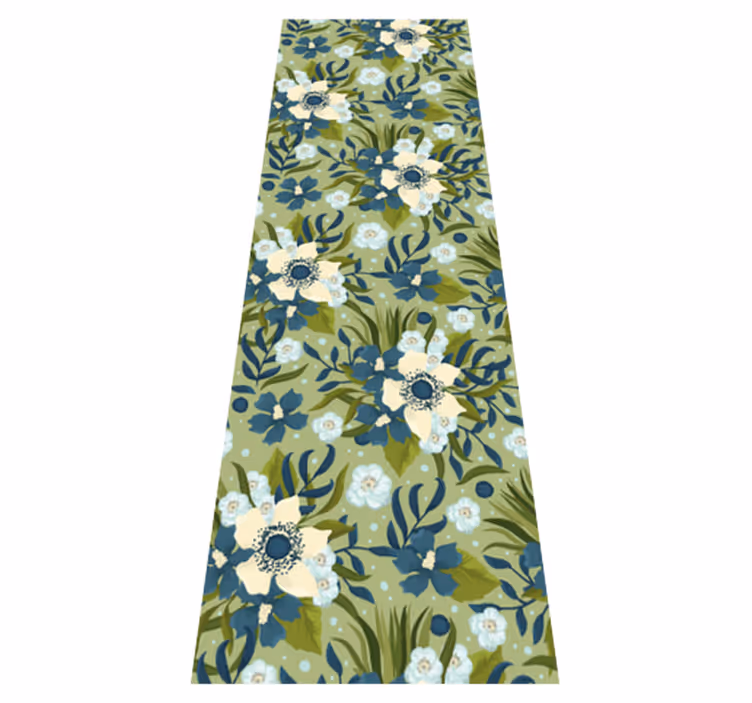 Vinyl teppich blumen mit floralem naturmuster - TenStickers