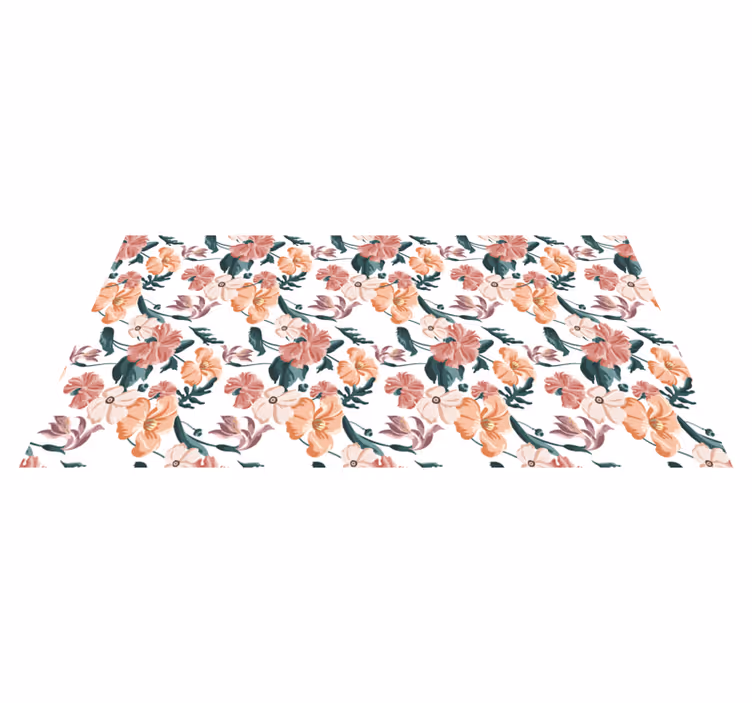 Vinyl teppich blumen blühendes motiv arrangement - TenStickers