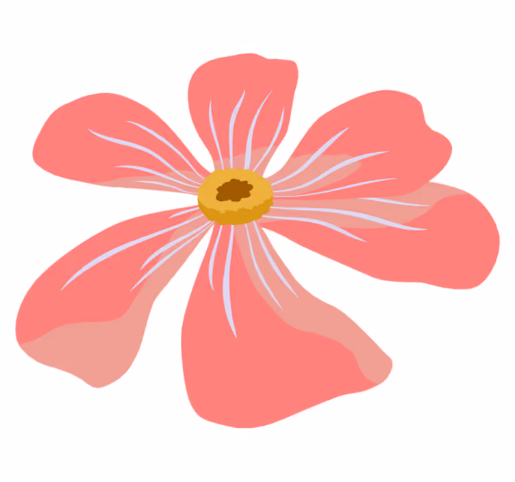 Vinyl teppich blumen im pinken blumenmuster - TenStickers
