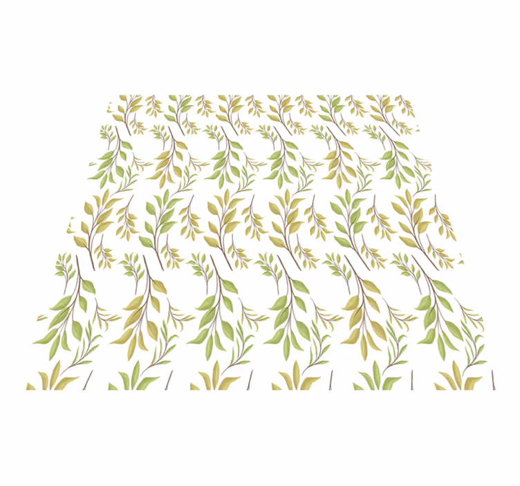 Vinyl teppich blumen üppiges grünes muster - TenStickers