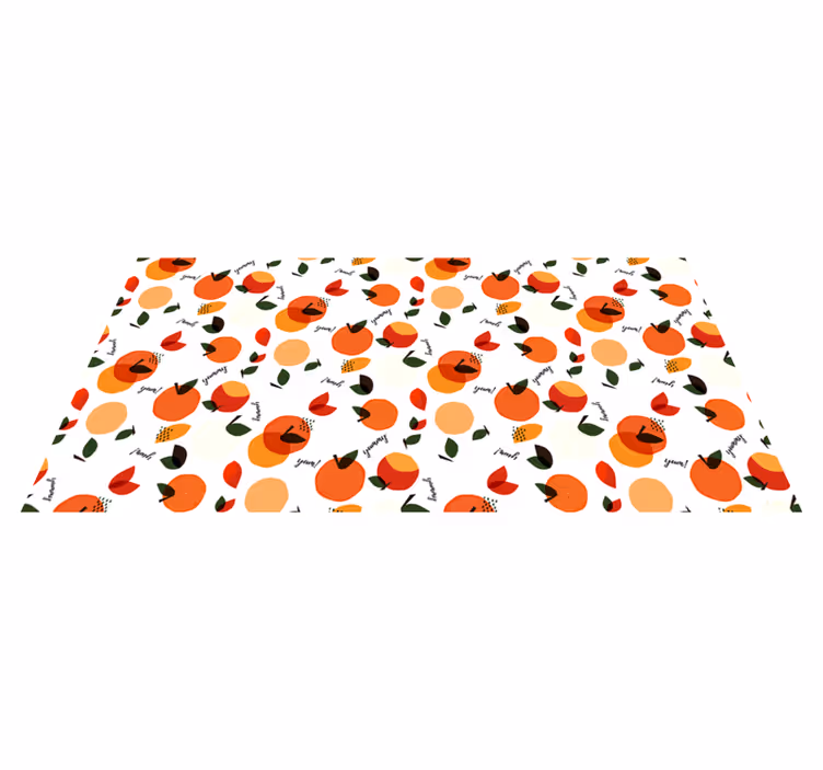 Vinyl teppich blumen fruchtinspiriertes arrangement - TenStickers