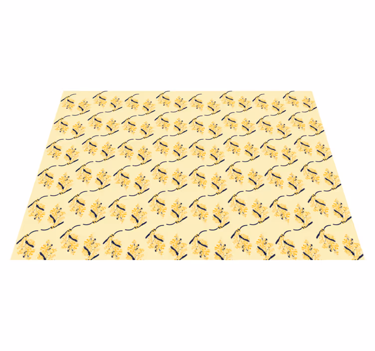 Vinyl teppich schlafzimmer mimosa muster - TenStickers
