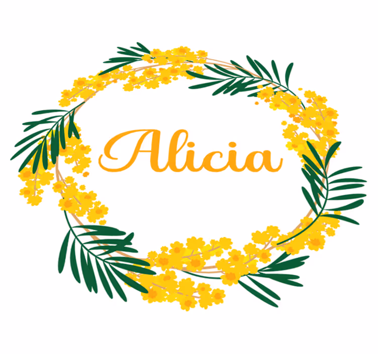 Vinyl teppich jugendzimmer mit mimosa rundkleber - TenStickers