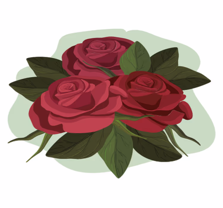 Vinyl teppich schlafzimmer rosenarrangement - TenStickers