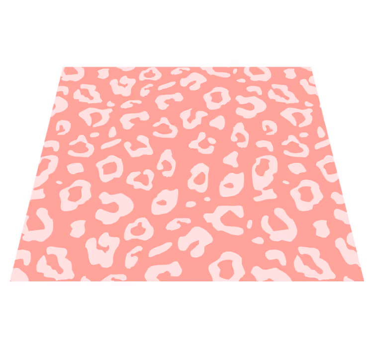 Vinyl teppich tiermuster in pinkem leopardenlook - TenStickers