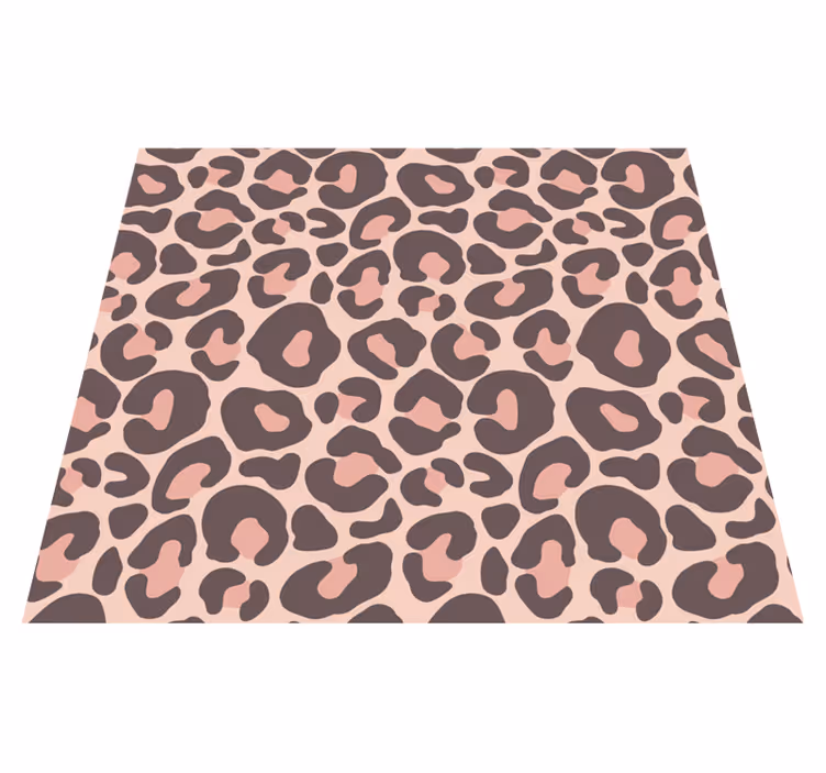 Vinyl teppich tiermuster in pinkem leopardenmuster - TenStickers