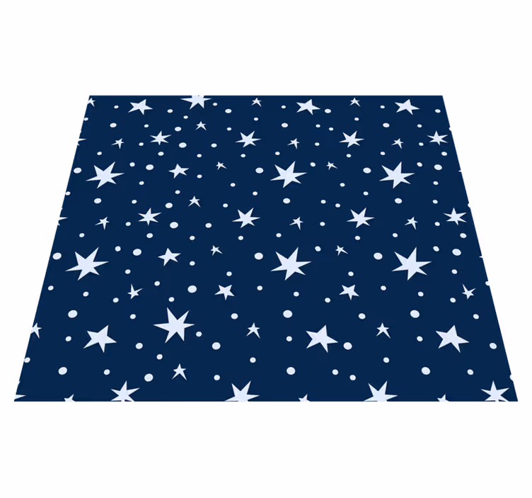 Vinyl teppich sterne auf navyblauem grund - TenStickers