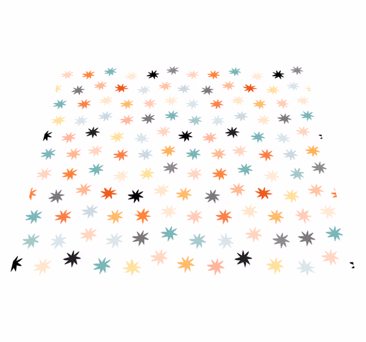 Vinyl teppich sterne geometrisches sternenmuster - TenStickers