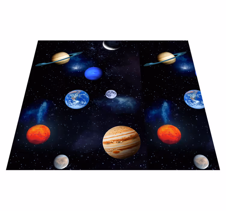 Vinyl teppich sterne universum und planeten - TenStickers