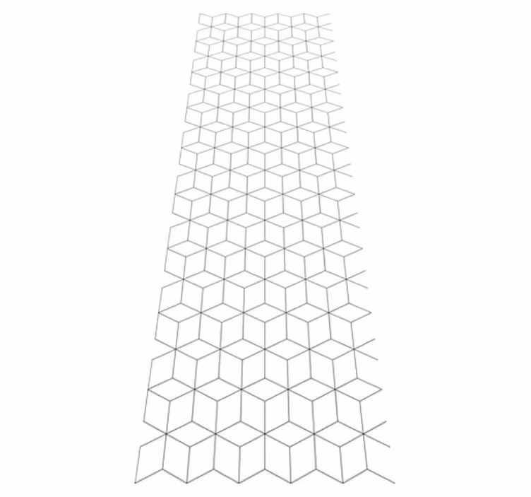 Vinyl teppich geometrisch mit würfelmuster - TenStickers