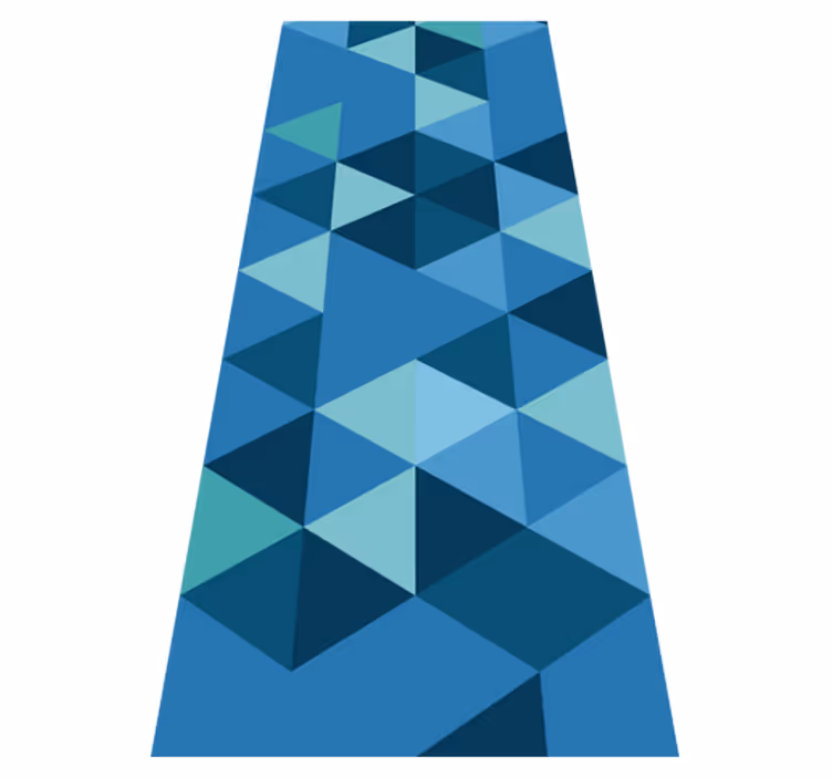 Vinyl teppich geometrisch blaue quadrate - TenStickers